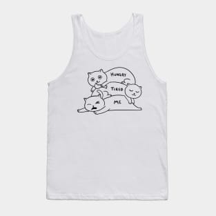 Cats tired and hungry Tank Top